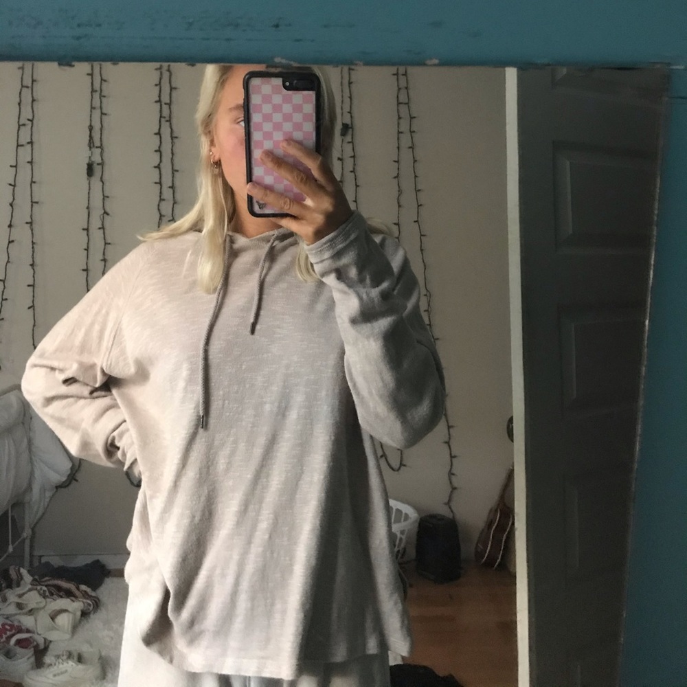 Aerie thin tan sweatshirt size M
